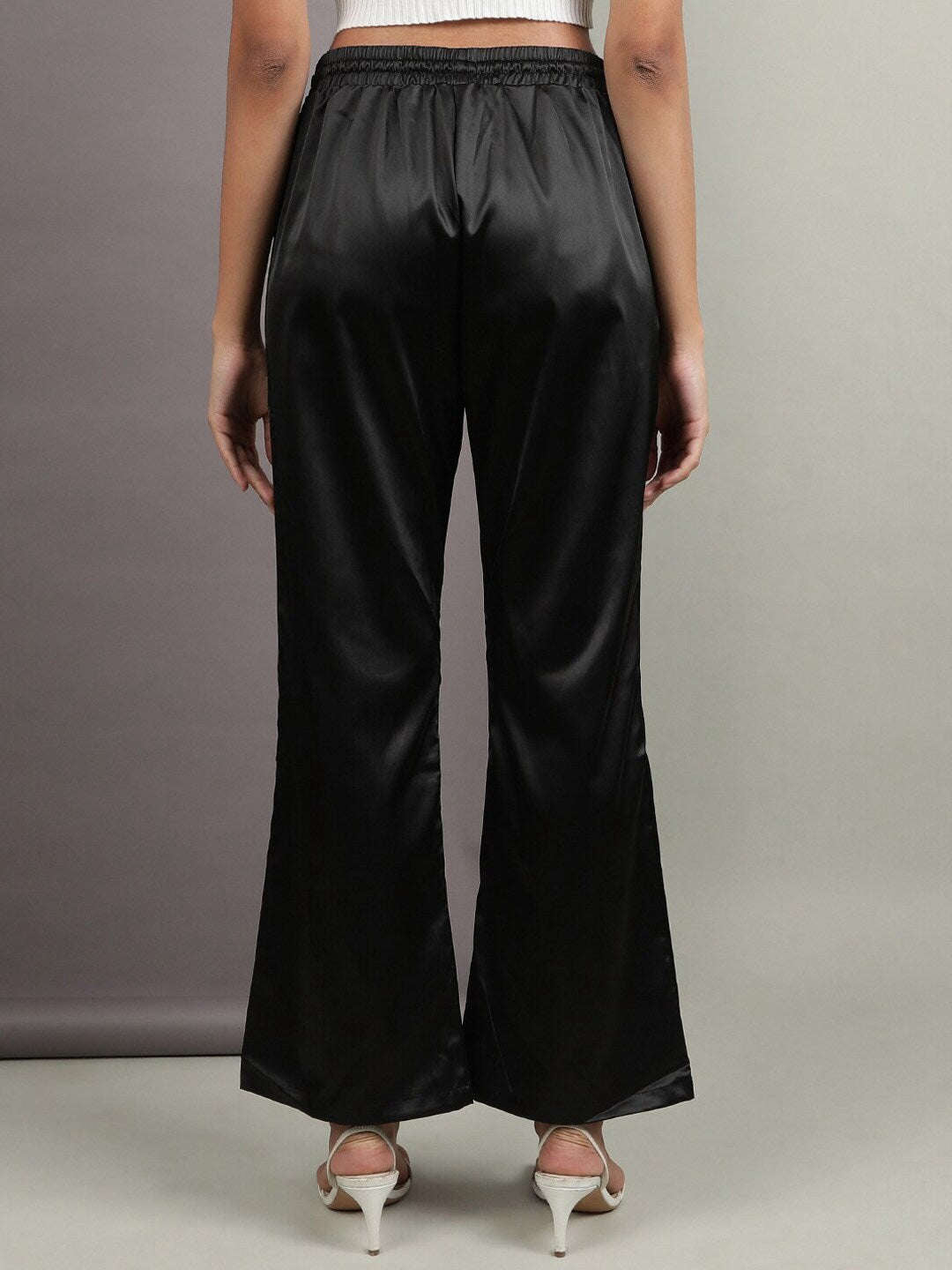 Shop Women Elasticated Satin Trouser Online.