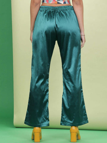 Shop Women Elasticated Satin Trouser Online.