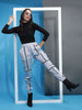 Shop Women Satin Jogger With Contrast Piping Online.