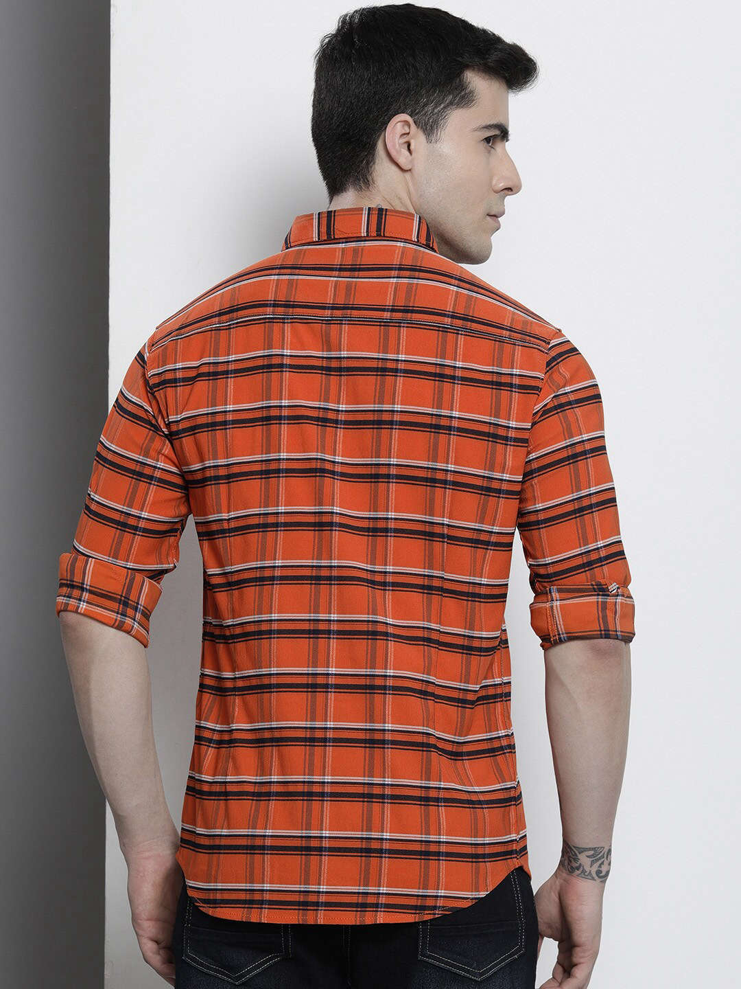 Shop Men Checked Shirt Online.