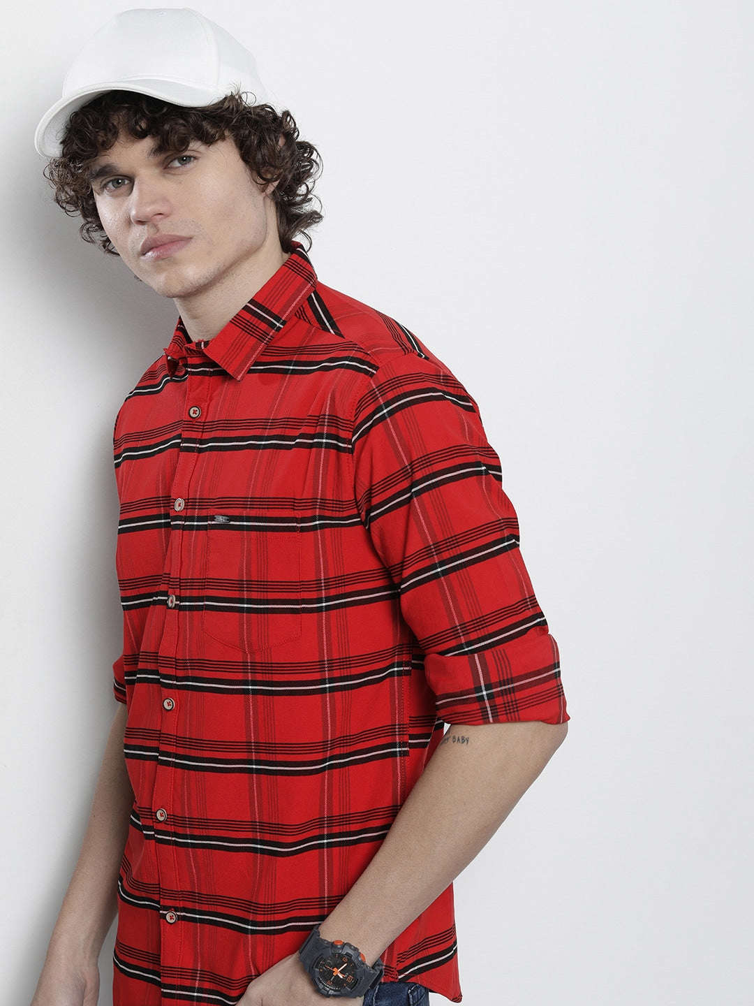 Shop Men Checked Shirt Online.