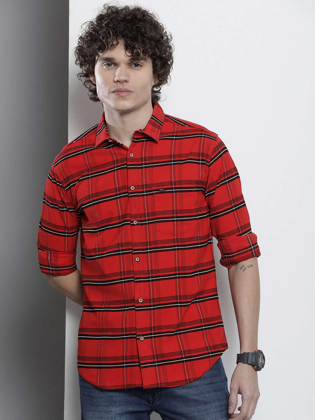 Shop Men Checked Shirt Online.