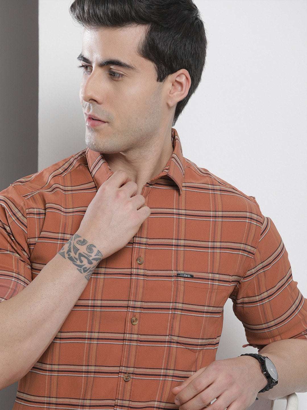 Shop Men Checkered Shirt Online.