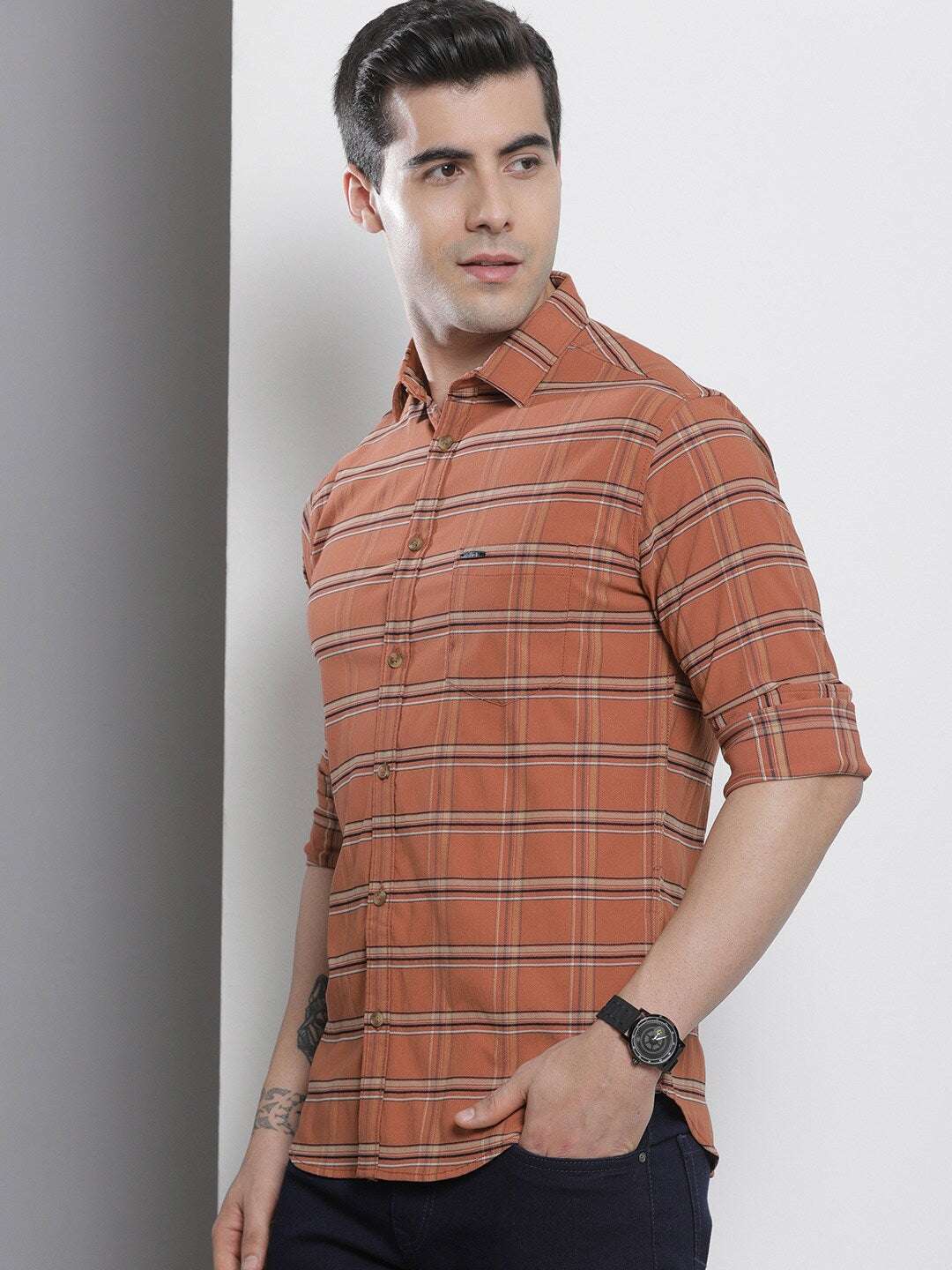 Shop Men Checkered Shirt Online.