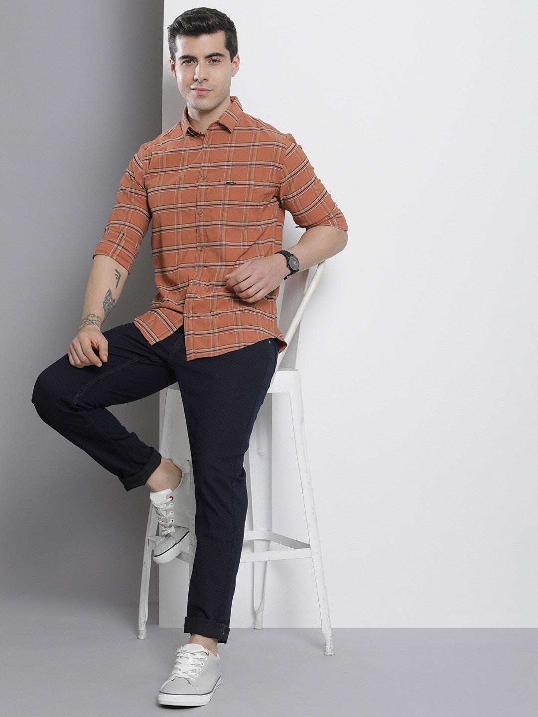 Shop Men Checkered Shirt Online.