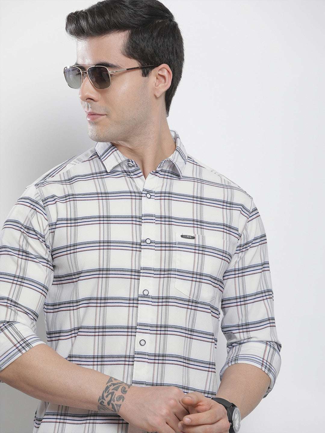 Shop Men Checked Shirt Online.