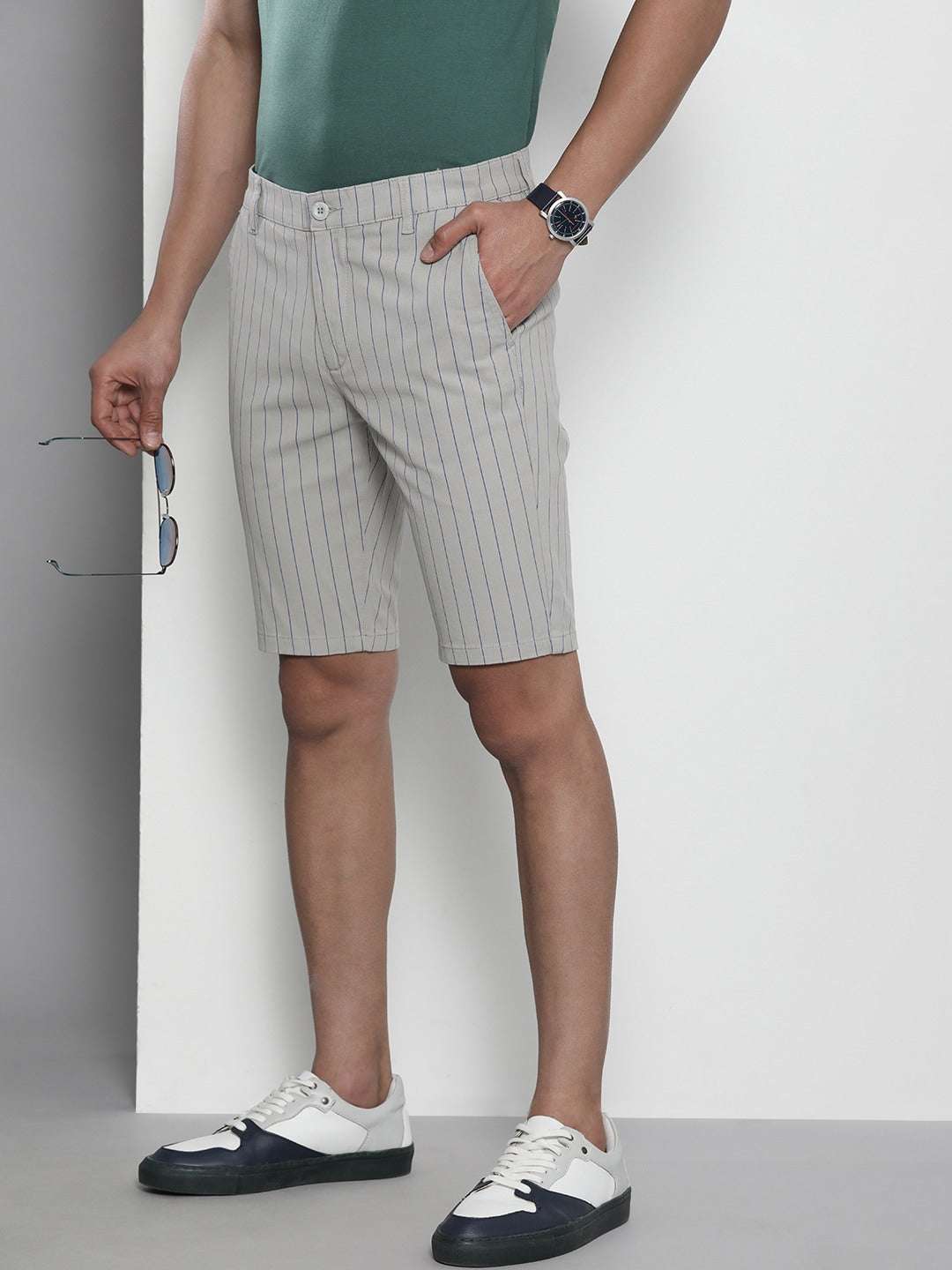 Shop Men Chino Striped Shorts Online.