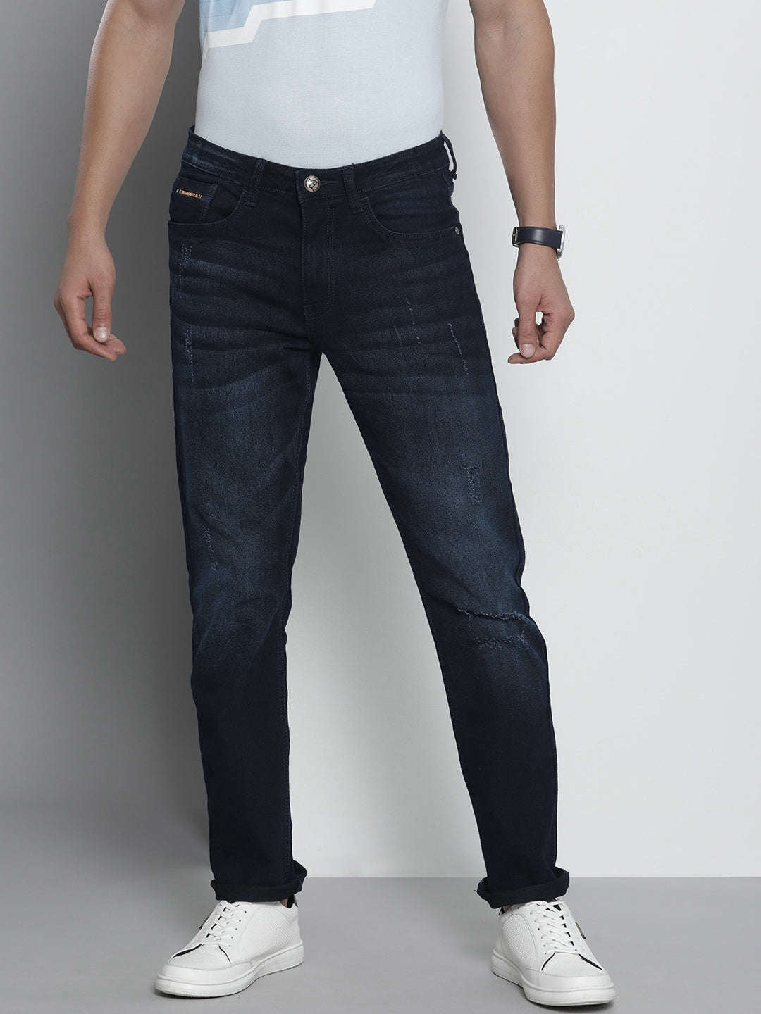 Shop Men Slim Straight Fit Jeans Online.