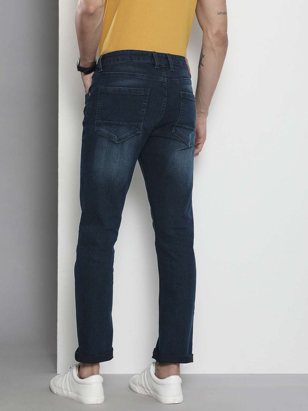 Shop Men Distressed Straight Jeans Online.