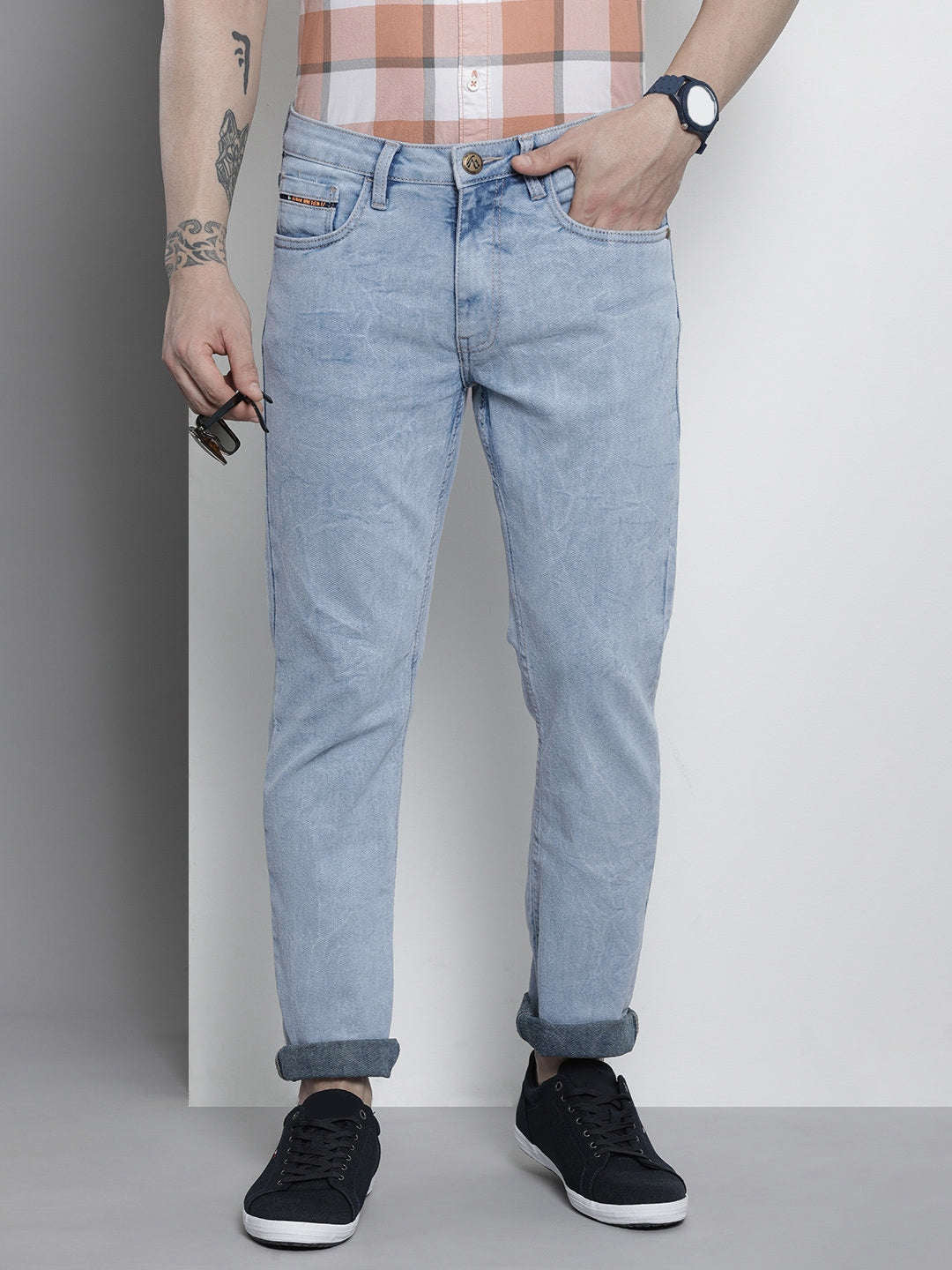 Men Slim Straight Jeans