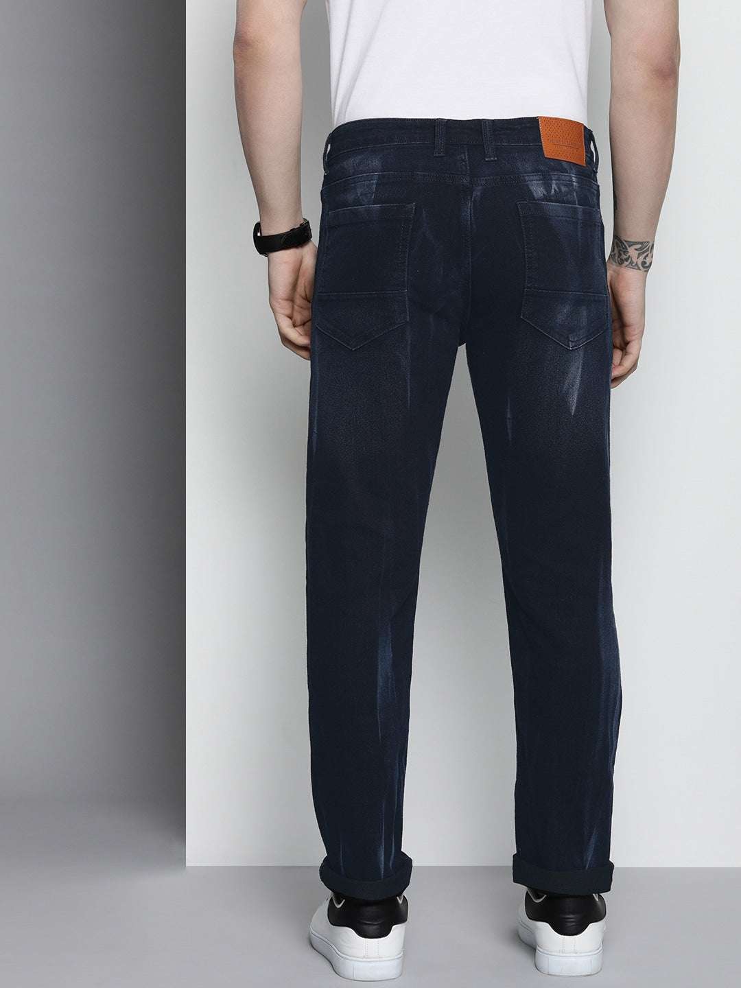 Shop Men Distressed Straight Jeans Online.