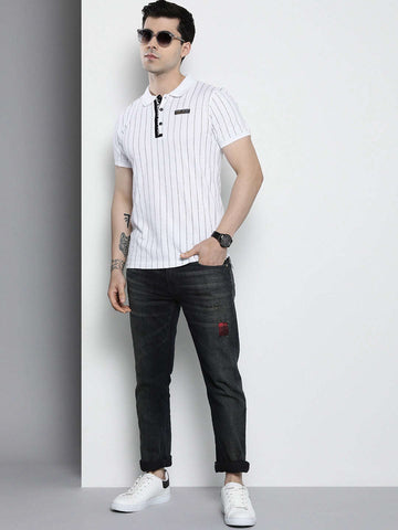 Shop Men Distressed Straight Jeans Online.