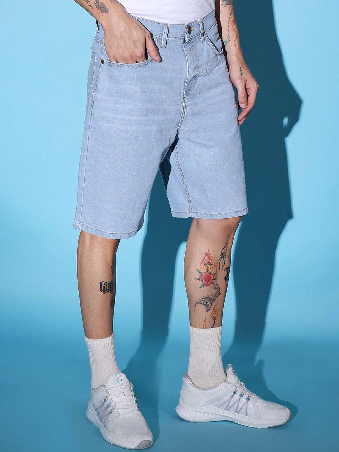 Shop Men Denim Shorts Online.