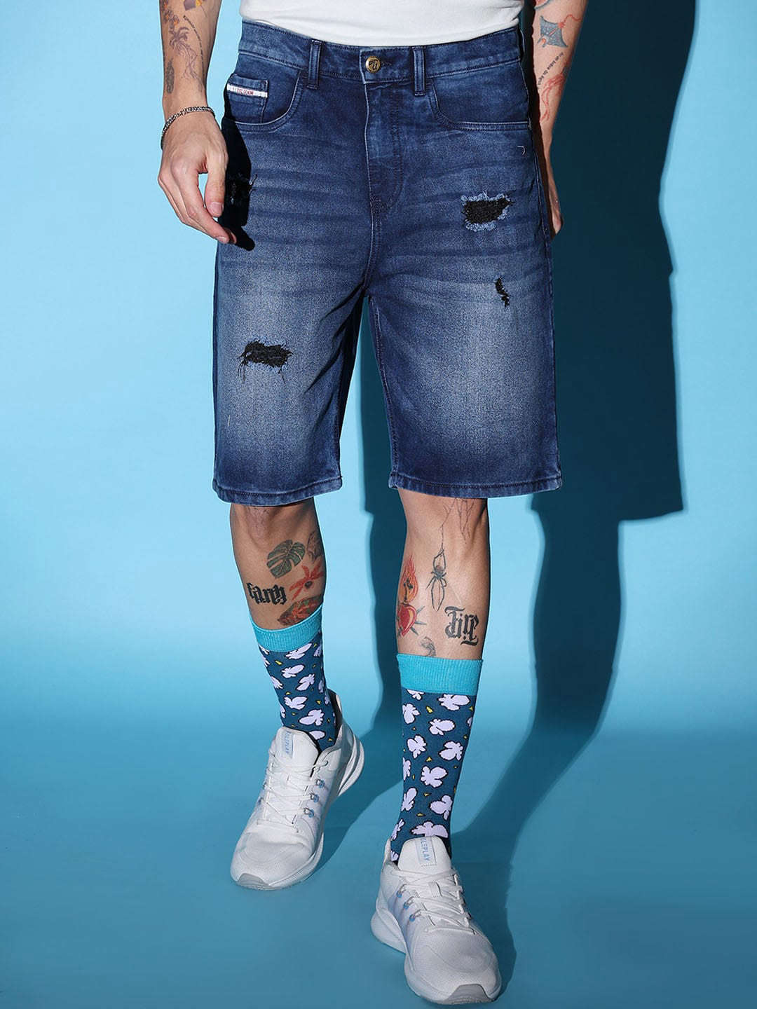 Shop Men Denim Shorts Online.