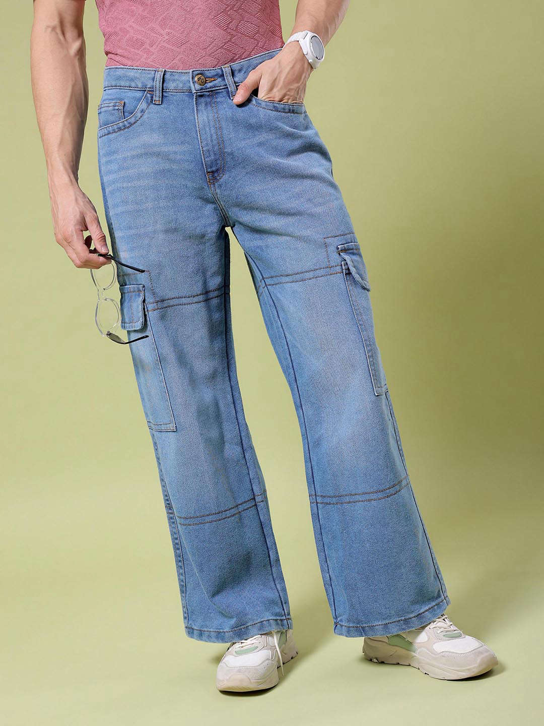 Shop Men Wide Leg Jeans Online.