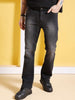Shop The Indian Garage Co Men Bootcut Clean Look Mid-Rise Stretchable Jeans Online.