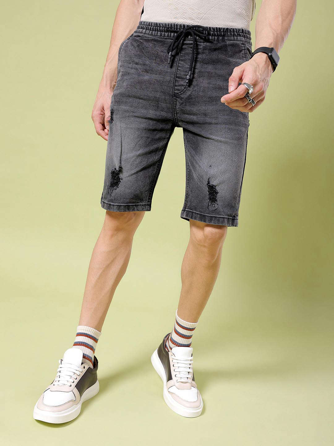 Shop Men Solid Shorts Online.