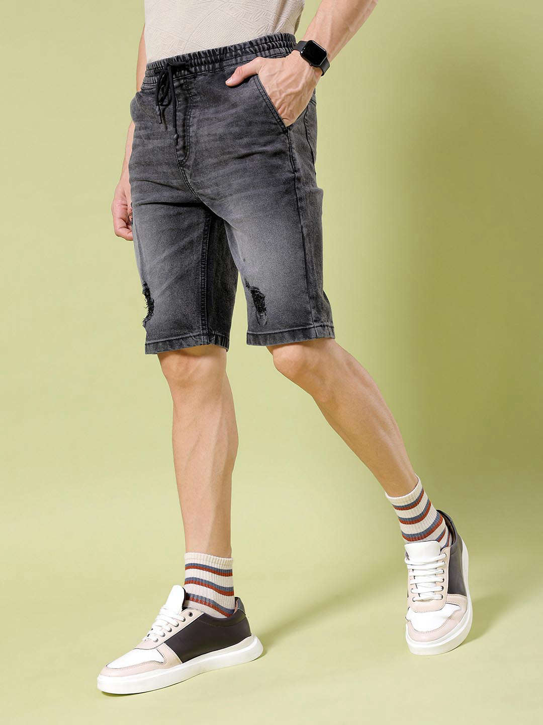 Shop Men Solid Shorts Online.