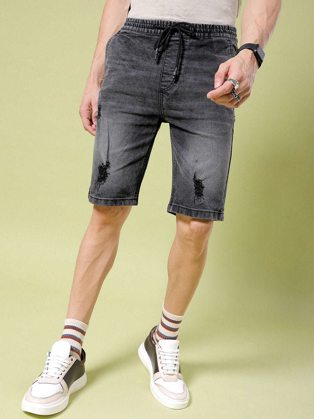 Shop Men Solid Shorts Online.