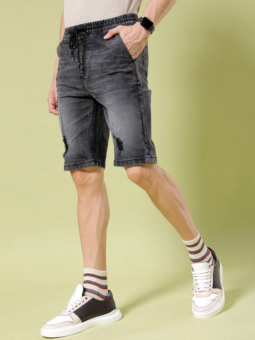 Shop Men Solid Shorts Online.