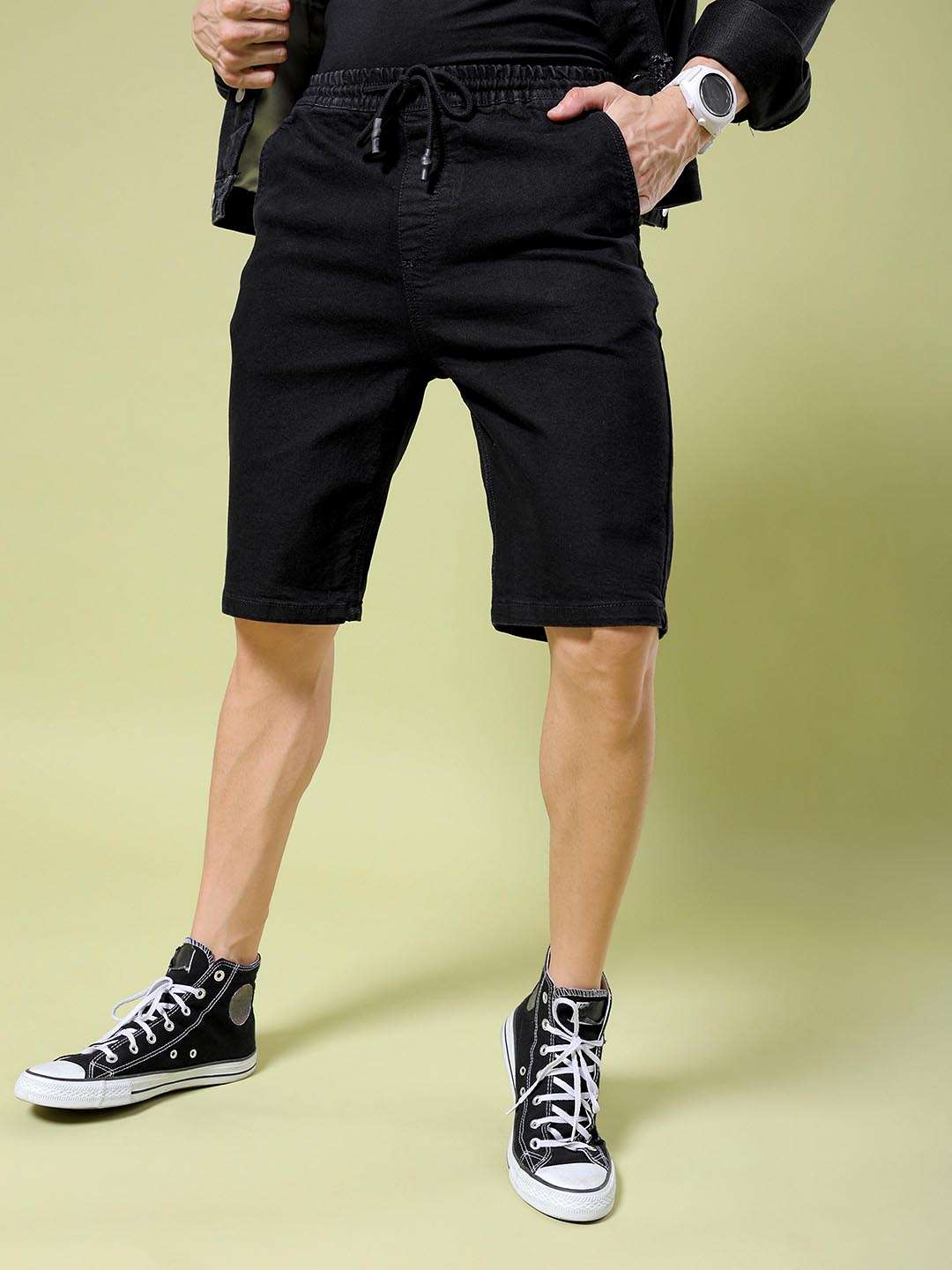 Shop Men Solid Shorts Online.