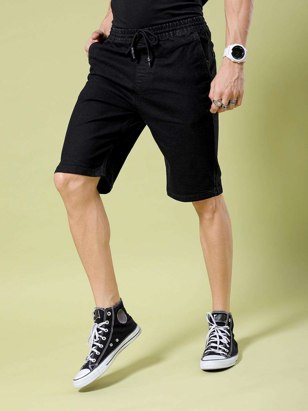 Shop Men Solid Shorts Online.