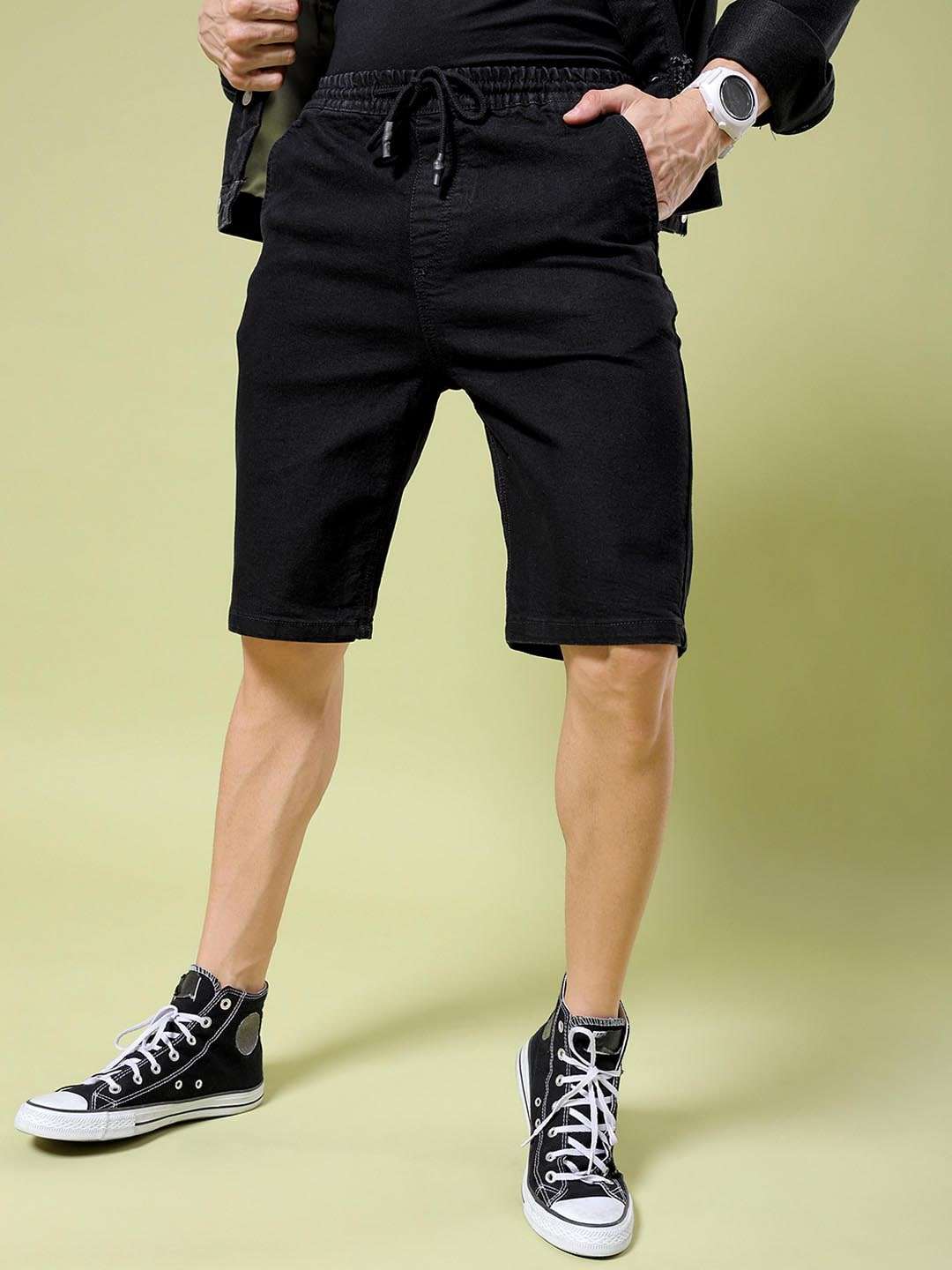 Shop Men Solid Shorts Online.