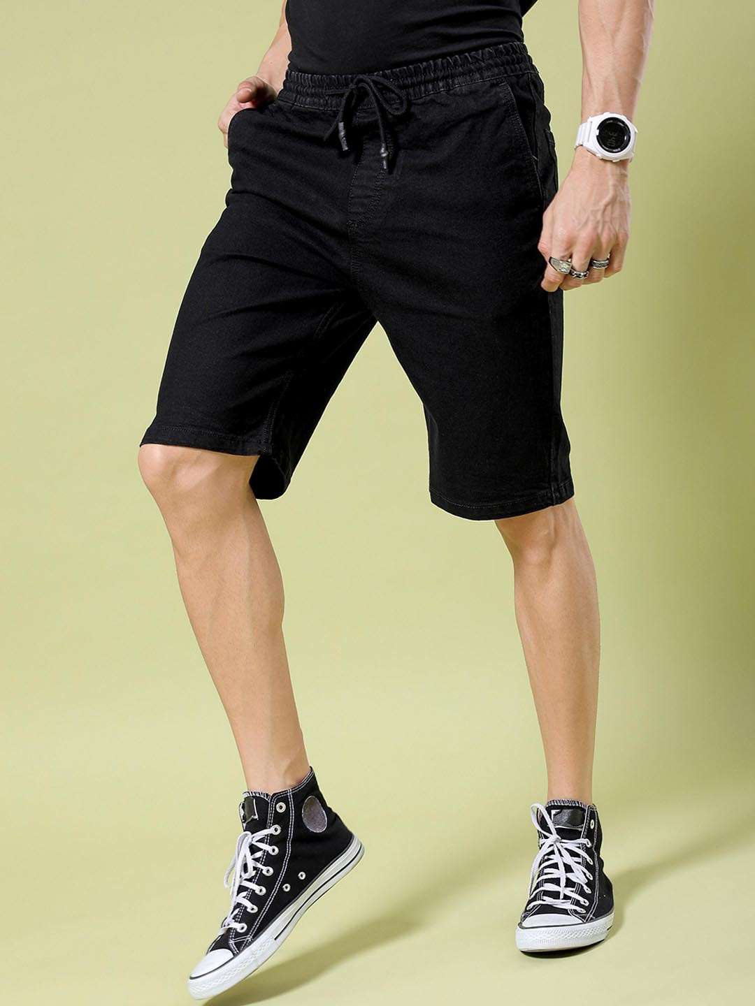 Shop Men Solid Shorts Online.