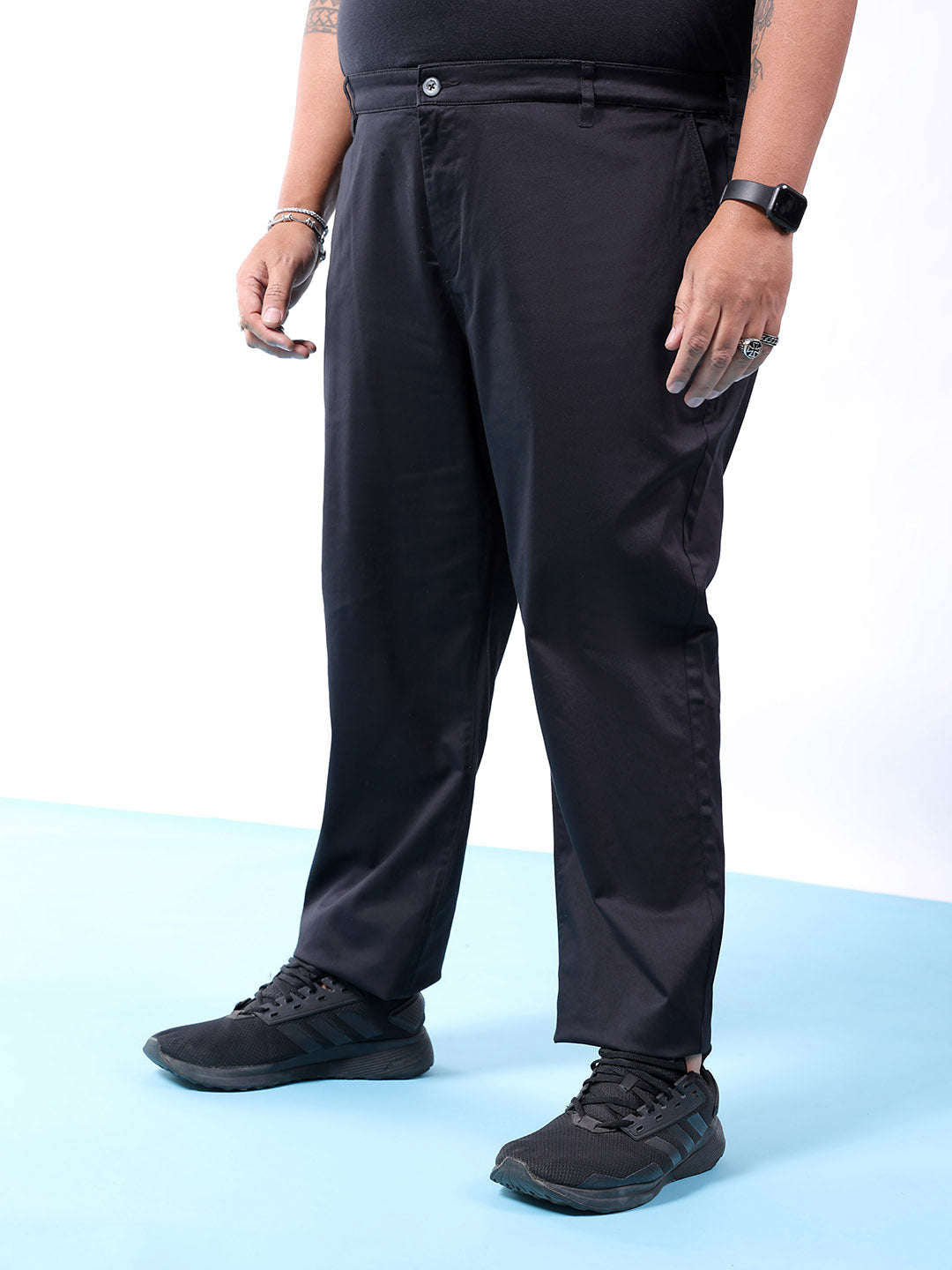 Shop Men Solid Plus Size Trouser Online.