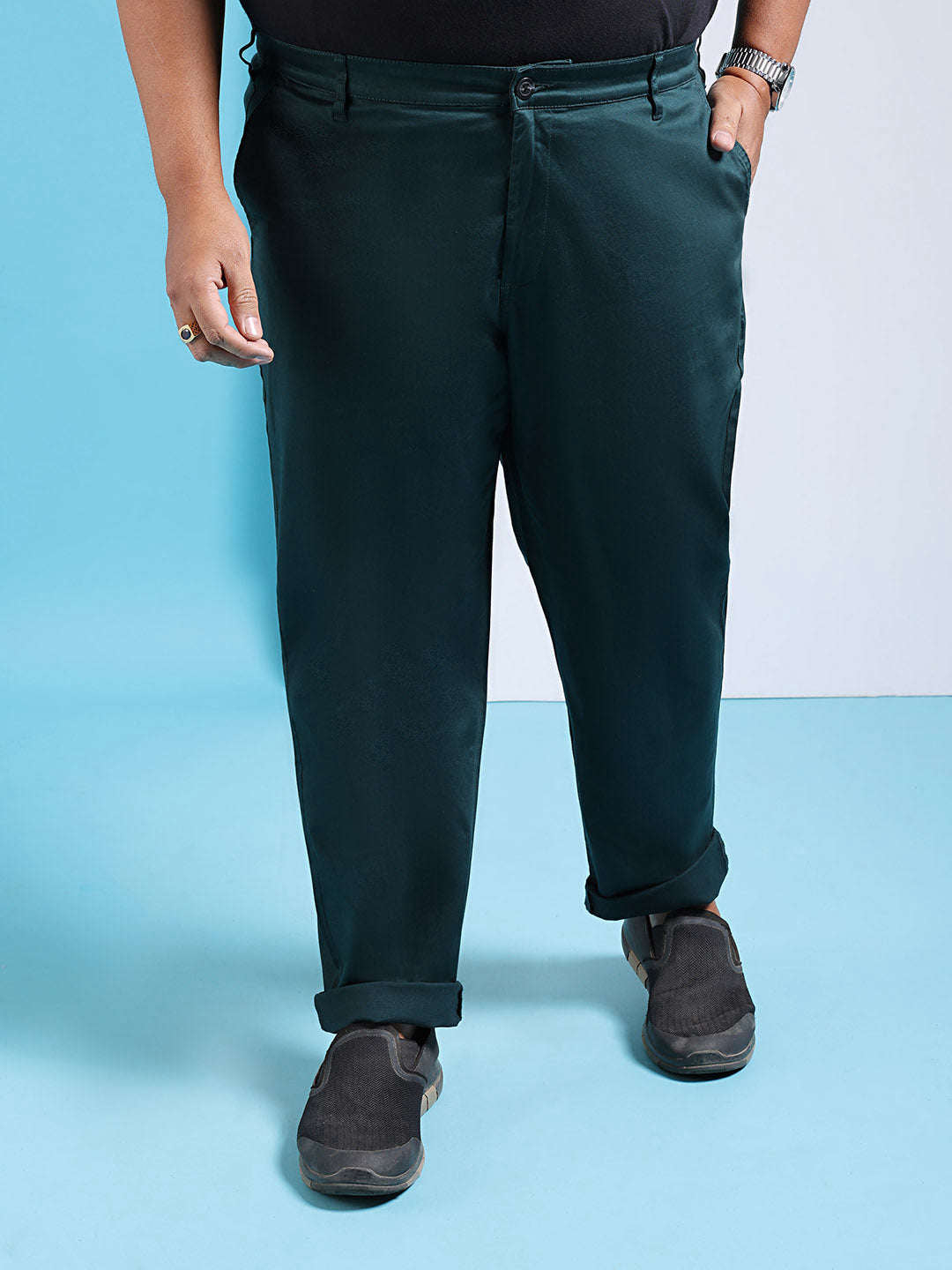 Shop Men Solid Trouser Online.