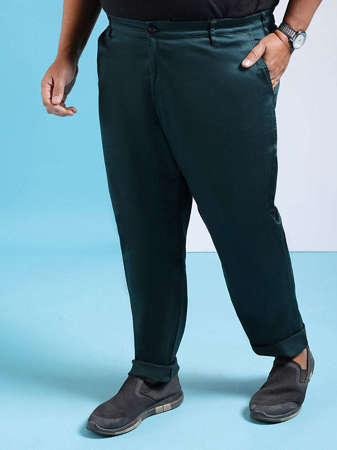 Shop Men Solid Trouser Online.