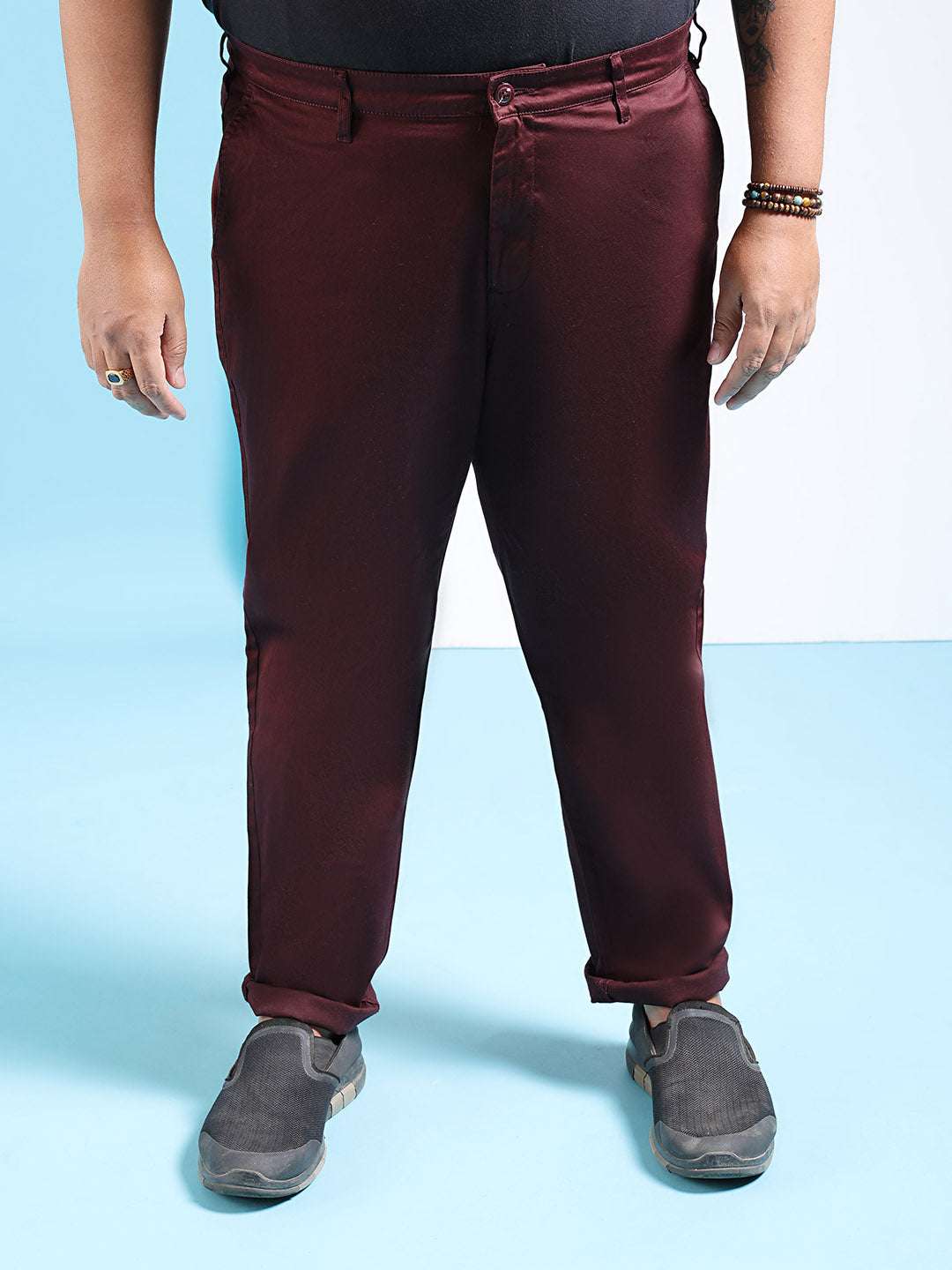 Shop Men Solid Trouser Online.