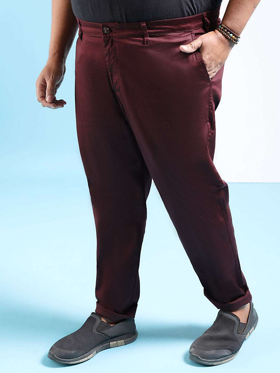 Shop Men Solid Trouser Online.