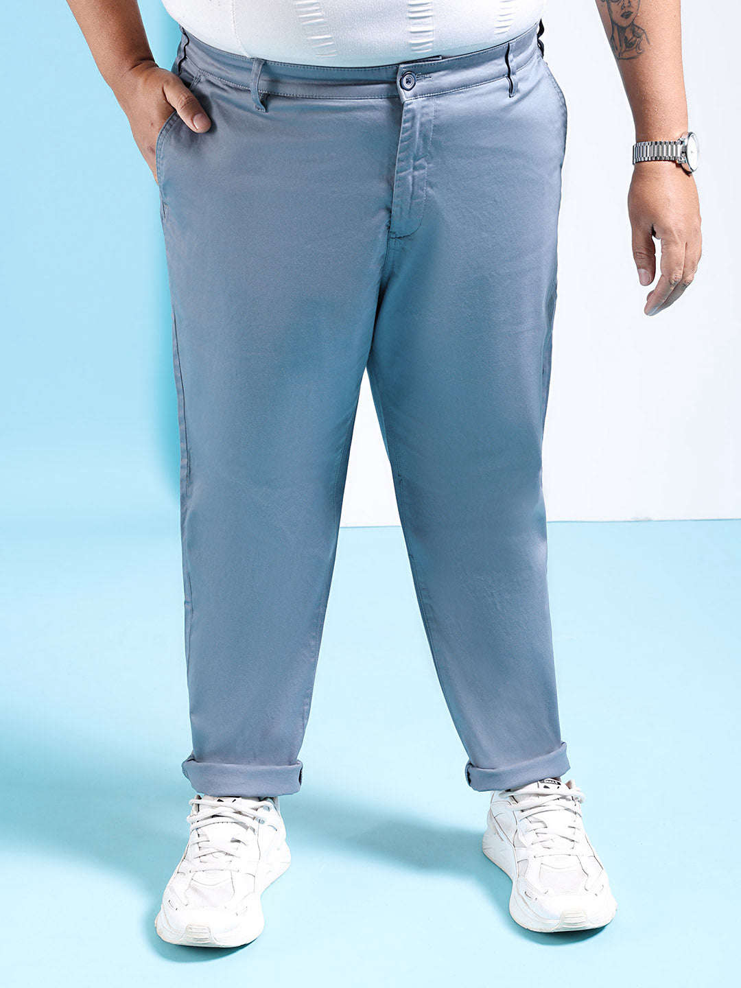 Shop Men Solid Trouser Online.