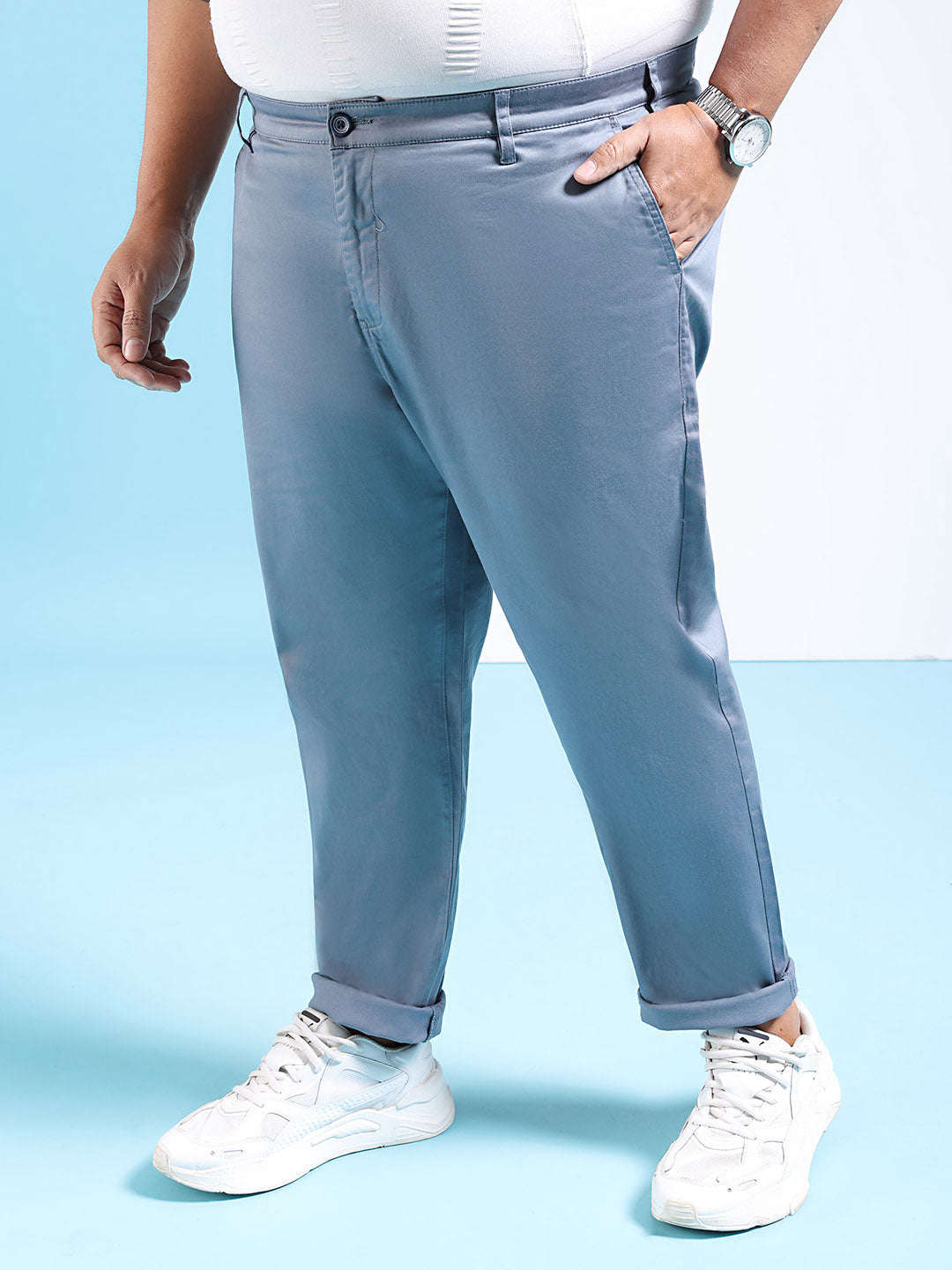 Shop Men Solid Trouser Online.