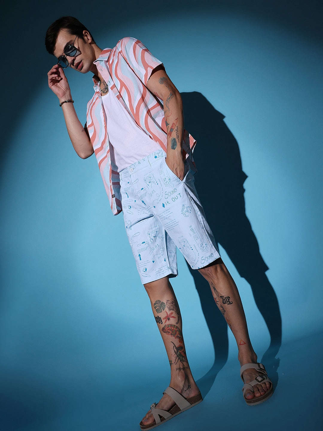 Shop Men Printed Shorts Online.