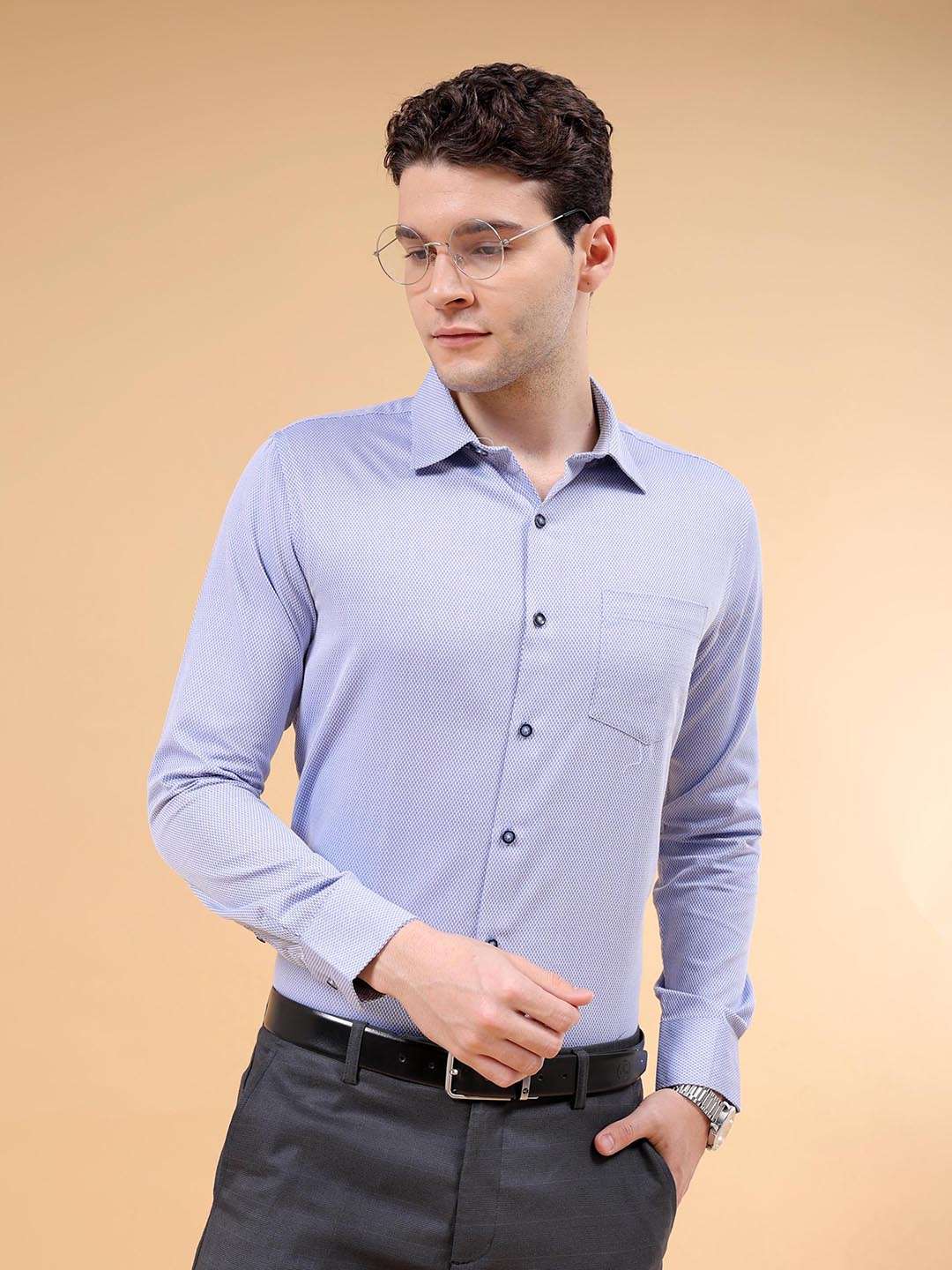 Shop Men Slim Fit Luxe Formal Shirt Online.