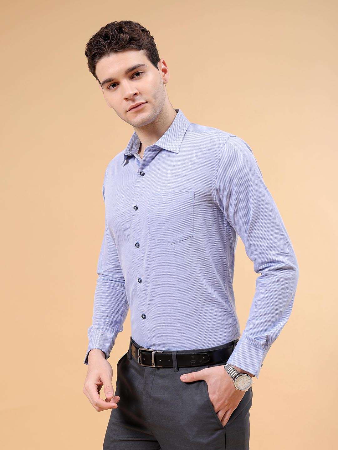 Shop Men Slim Fit Luxe Formal Shirt Online.