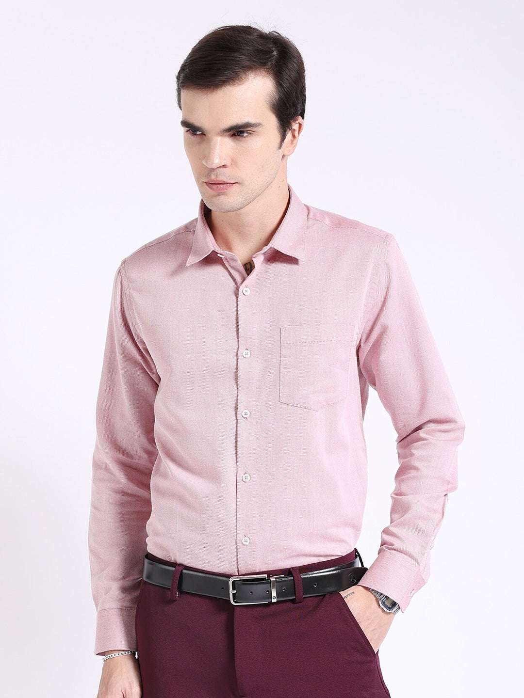 Shop Men Slim Fit Luxe Formal Shirt Online.