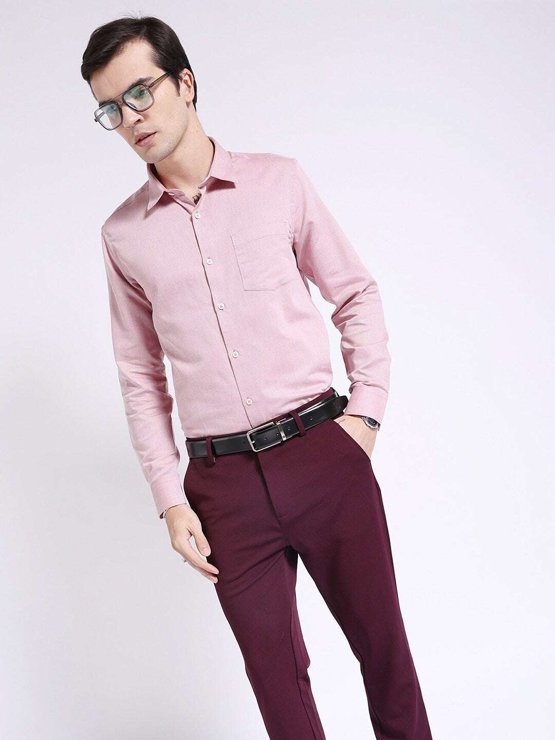 Shop Men Slim Fit Luxe Formal Shirt Online.