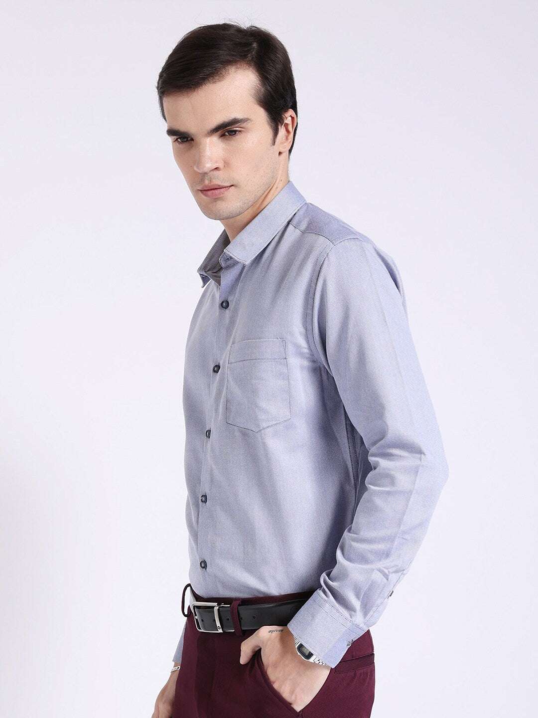 Shop Men Slim Fit Luxe Formal Shirt Online.