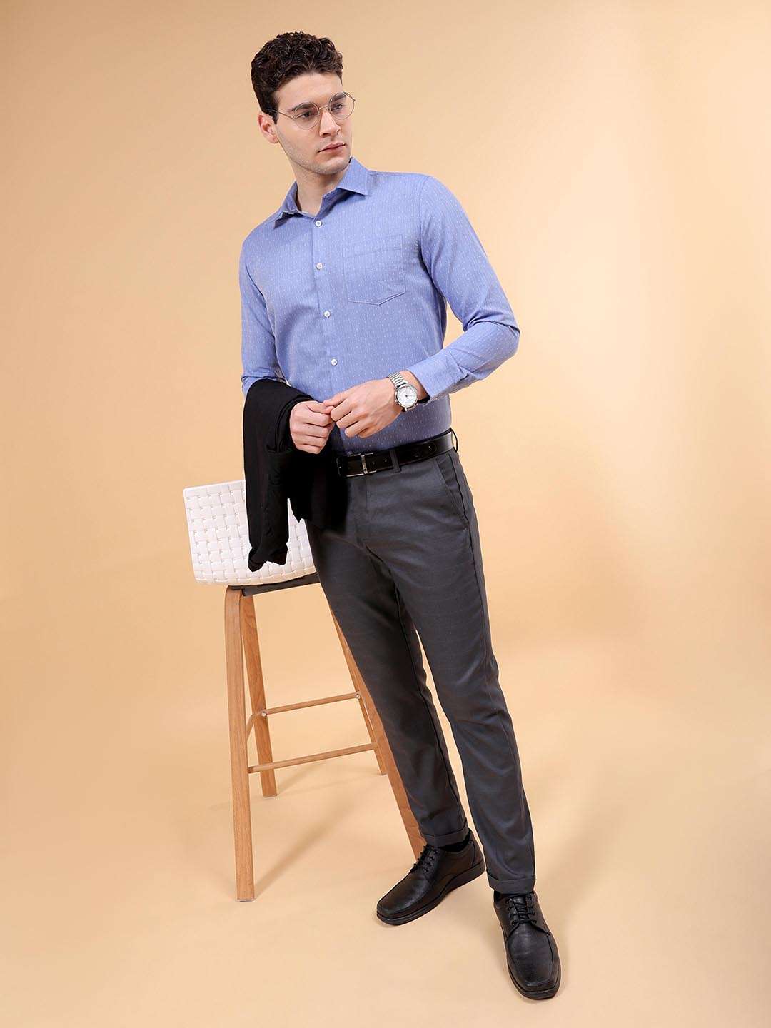 Shop Men Slim Fit Luxe Formal Shirt Online.