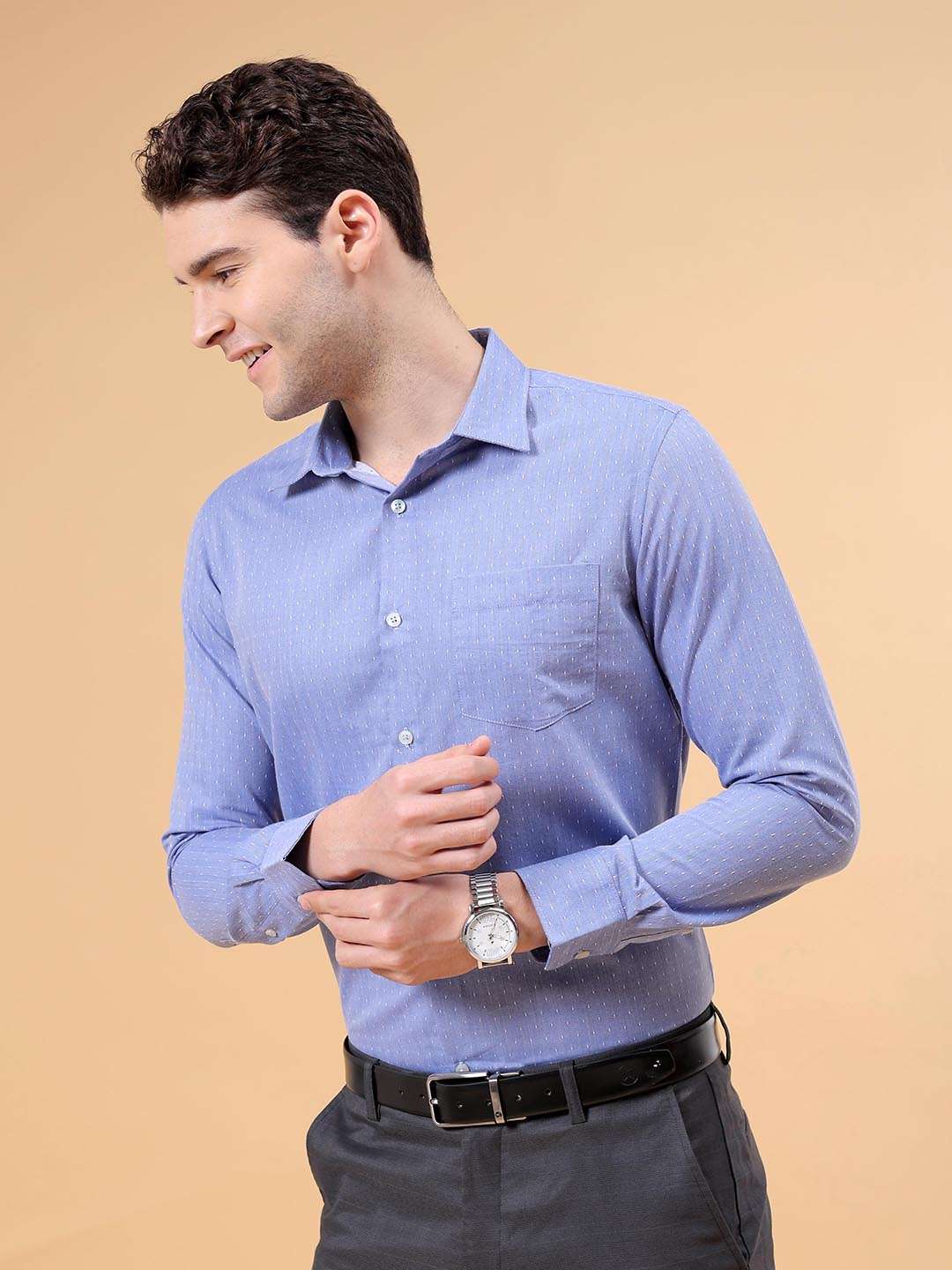 Shop Men Slim Fit Luxe Formal Shirt Online.