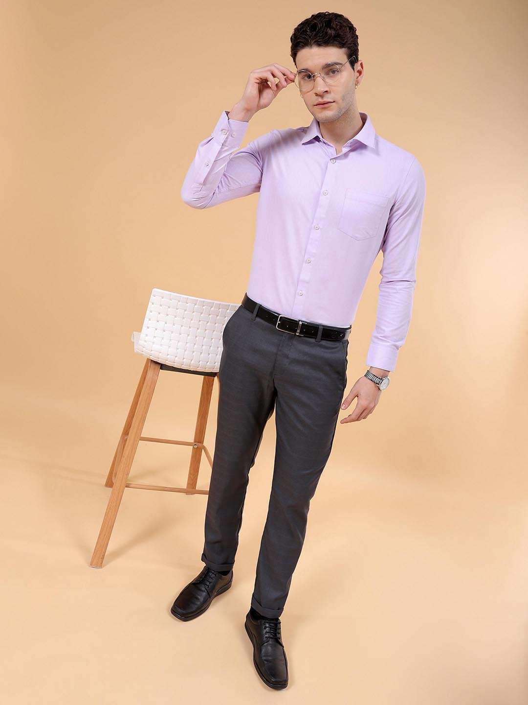 Shop Men Slim Fit Luxe Formal Shirt Online.