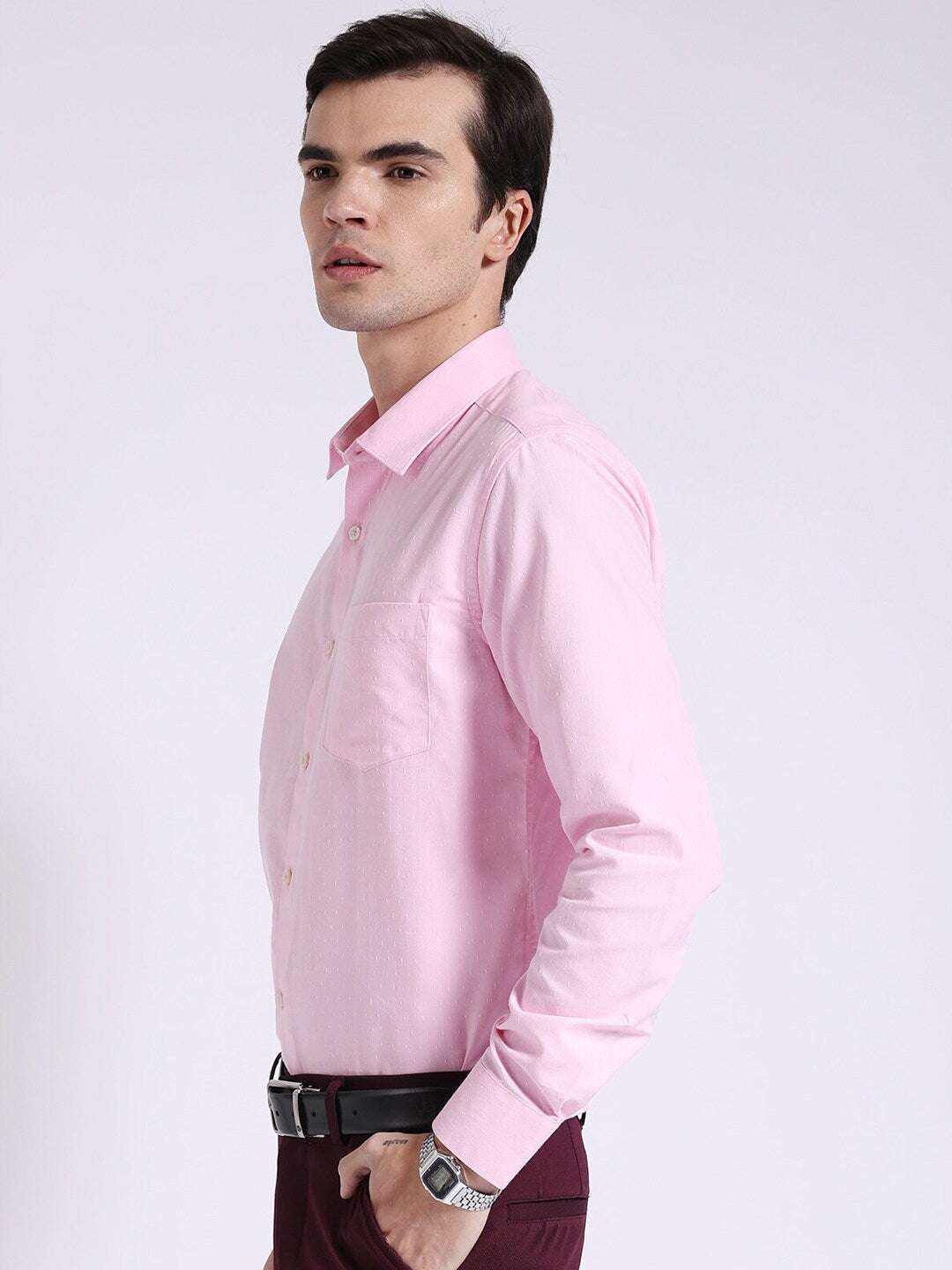 Shop Men Slim Fit Luxe Formal Shirt Online.