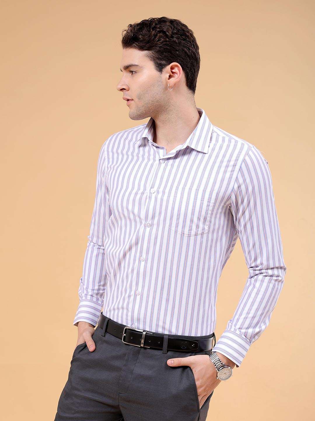 Shop Men Striped Shirt Online.