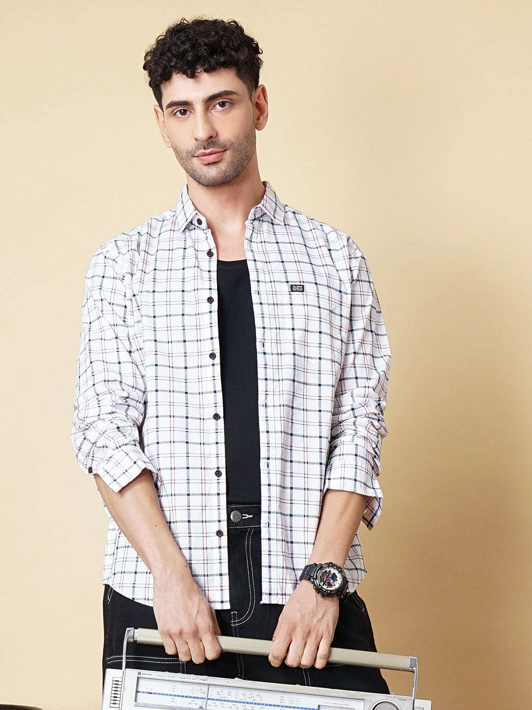 Shop Men Casual Check Shirt Online.