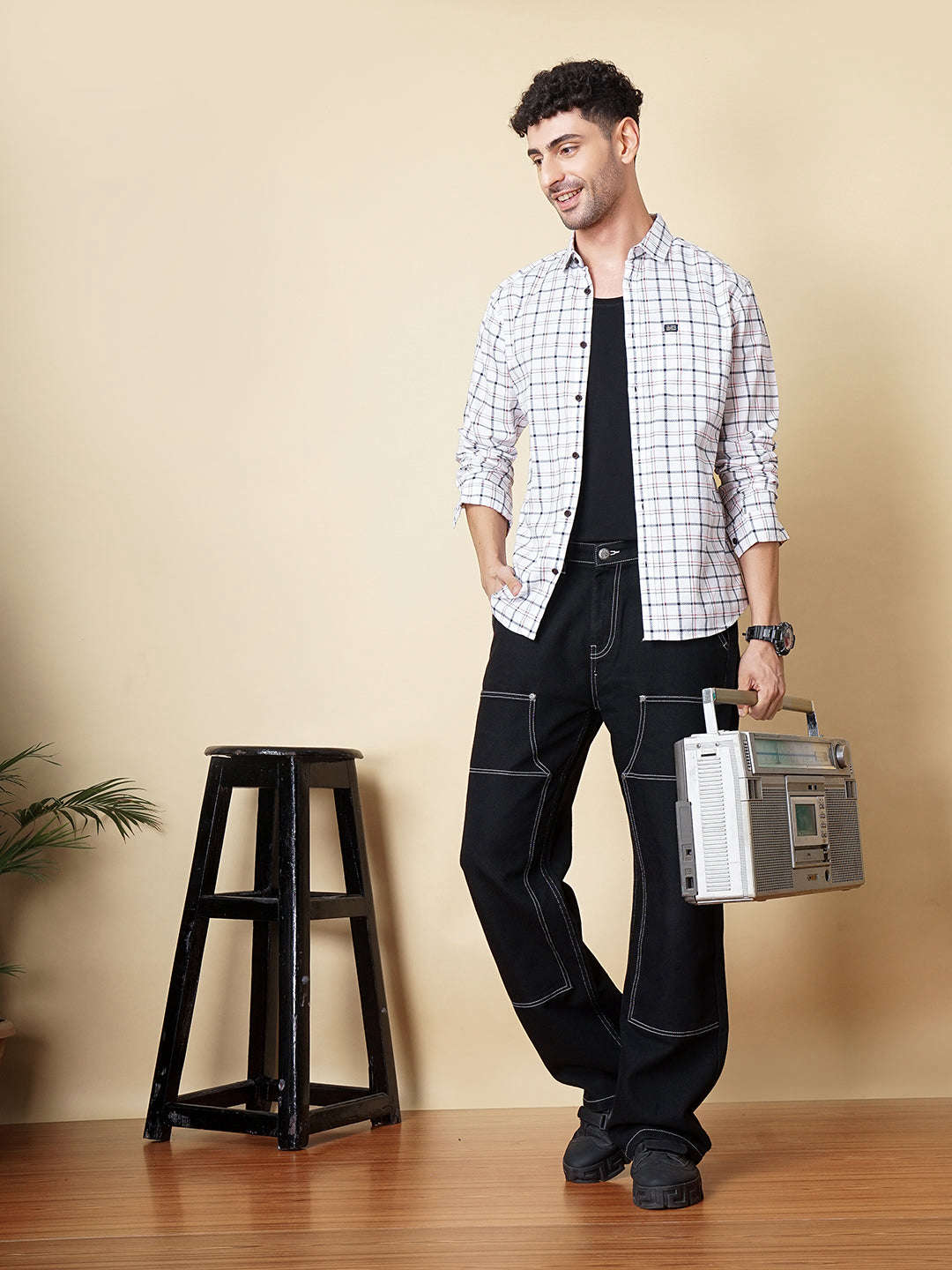 Shop Men Casual Check Shirt Online.