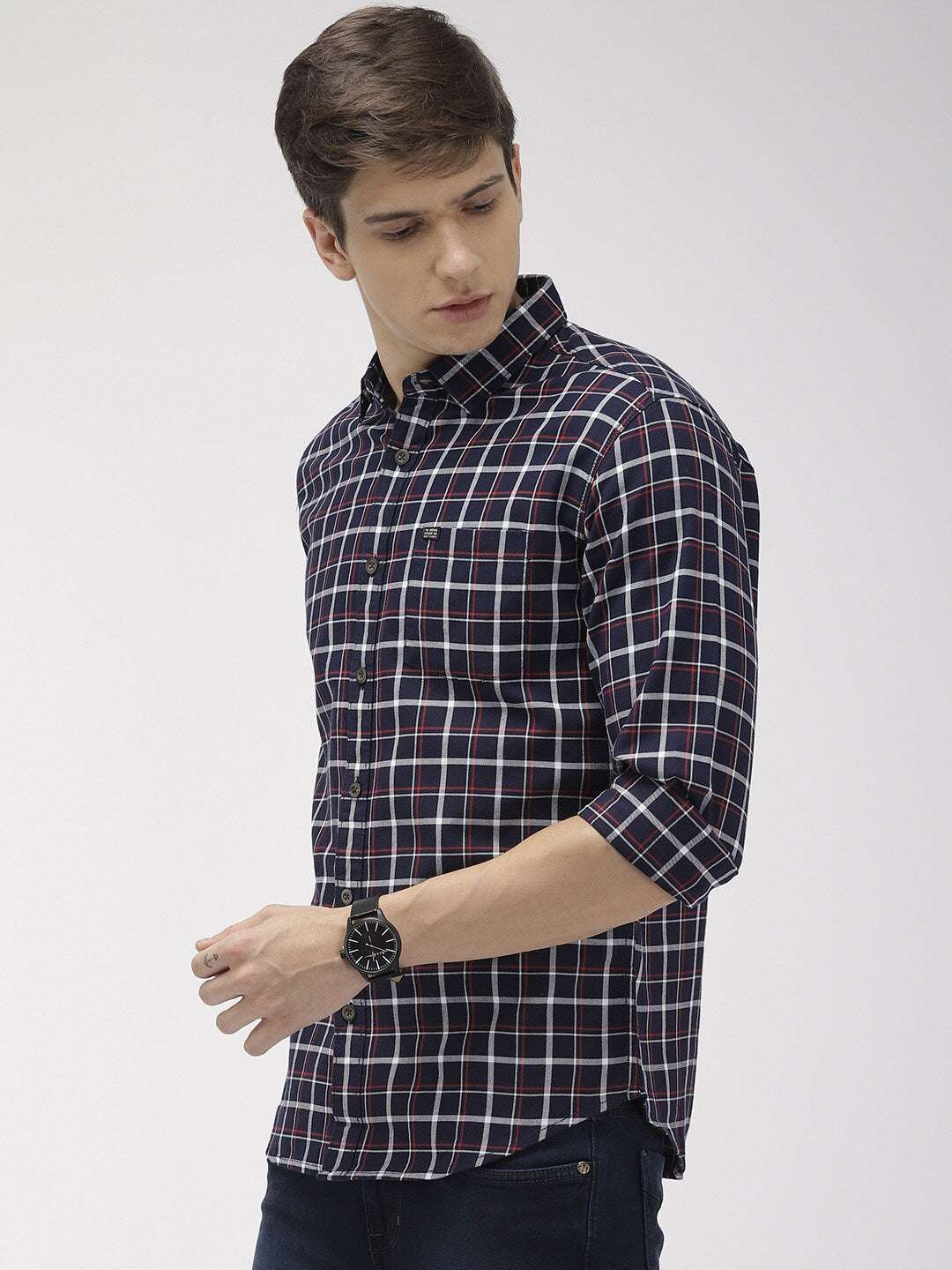 Shop Men Casual Check Shirt Online.