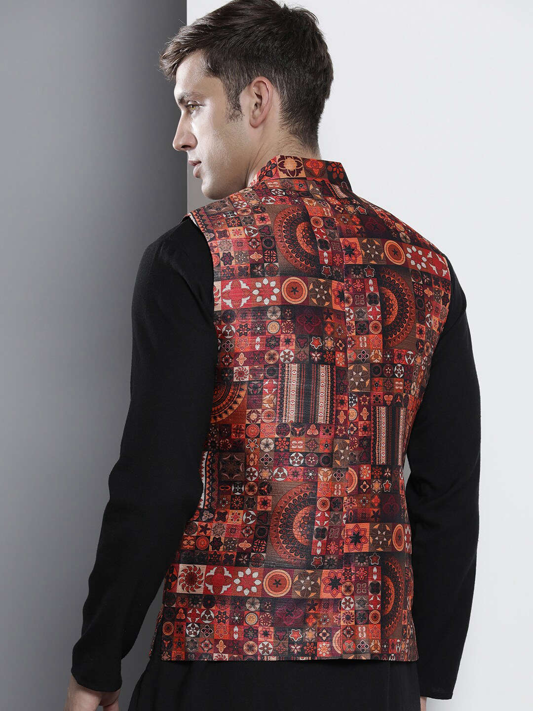 Shop Men's Printed Waistcoat Online.